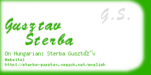 gusztav sterba business card